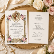 Fiançailles Marie Joseph Fleurs de mariage catholi