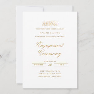 Invitation Fiançailles Musulmanes de Calligraphie Moderne Min