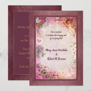 Invitation Fiançailles romantique ou Mariage