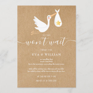 Invitation Fiche d'annulation de l'éclatement du Baby shower 