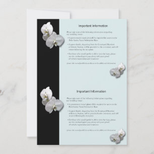 Invitation Fiche d'information sur les orchidées blanches