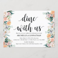 Fiche d'invitation de Brunch Mariage Rustic Dusk P