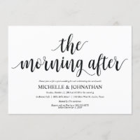 Fiche d'invitation de Brunch Mariage Rustic Post