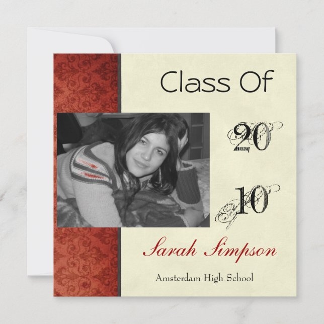 Invitation Fiche d'invitation de diplôme (Devant)