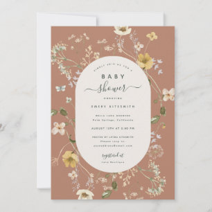 Invitation Fiche d'invitation Fleur sauvage de printemps Baby
