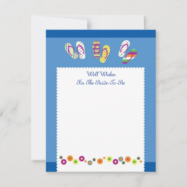 Invitation Fiche Fête de l'mariée bien désirée (Devant)