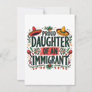 Invitation Fier fille d'un immigrant mexicain