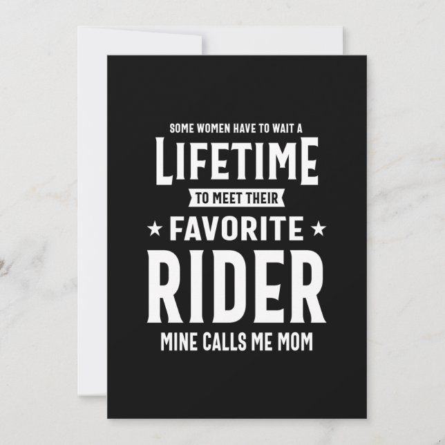 Invitation Fier Maman D'Un Awesome Joueur Rider (Devant)