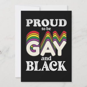 Invitation Fière D'Être Gay Et Noir De Fierté LGBT