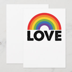 Invitation Fierté Amour est Amour Égalité Gay Arc-en-ciel LGB