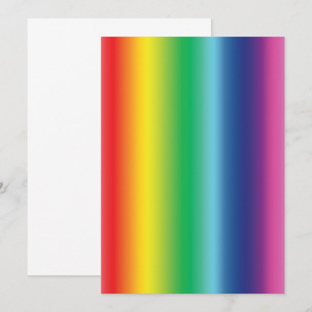 Invitation Fierté rainbow couleurs dégradé motif moderne (Devant / Derrière)