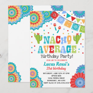 Invitation Fiesta 21e anniversaire Nacho Moyenne 2