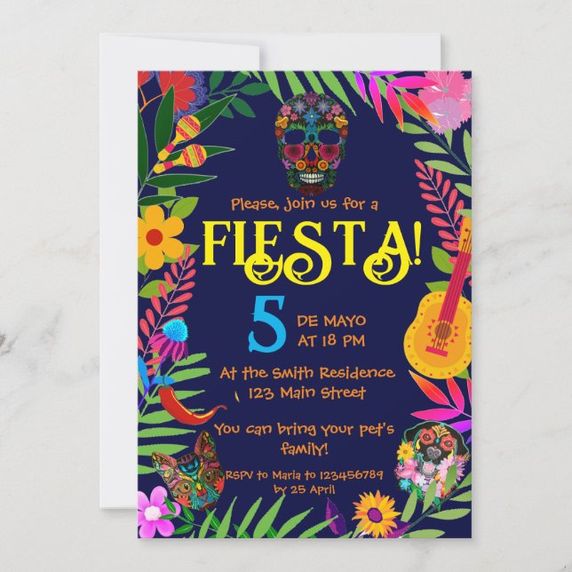 Invitation "Fiesta!" 5 mai (Devant)
