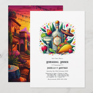 Invitation Fiesta Amusante "Parlons Taco d'un Dîner de Répéti