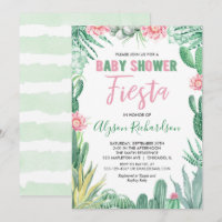 Fiesta baby shower cactus cinco de mayo