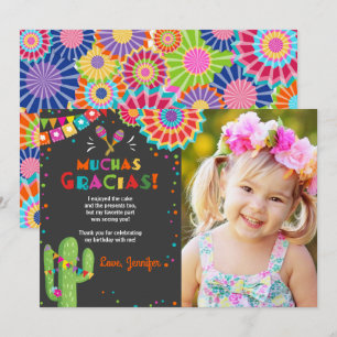 Invitation Fiesta Cactus Mexique Nacho Moyenne Muchas Gracias