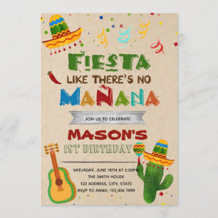 Invitation Fiesta comme il n'y a pas d'invitation au manana