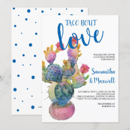 Invitation Fiesta de fête de douche de couples de cactus