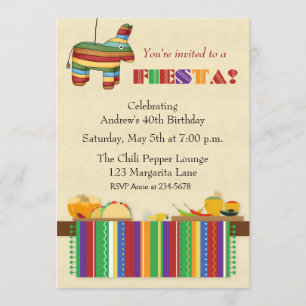 Invitation Fiesta de Tableau de taco