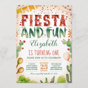 Invitation Fiesta et Fun  Fête d'anniversaire d'été