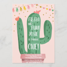 Fiesta et Fun Girl Pink Cactus 1er anniversaire