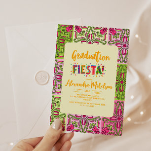 Invitation Fiesta Floral Graduation Party Mexicaine