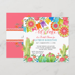 Invitation Fiesta Margarita Cactus Fête des mariées fille Pen