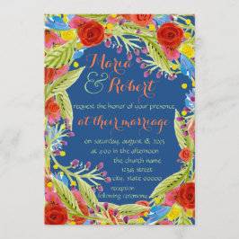 Invitation Fiesta Mariage Bleu