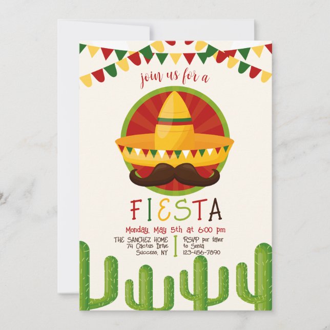 Invitation Fiesta mexicaine (Devant)