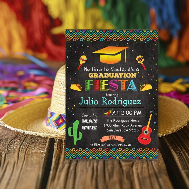 Invitation Fiesta Mexicaine Diplômée de la Marque (Créateur téléchargé)