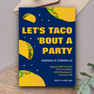 Invitation Fiesta mexicaine   Taco 'Bout a Party Anniversaire