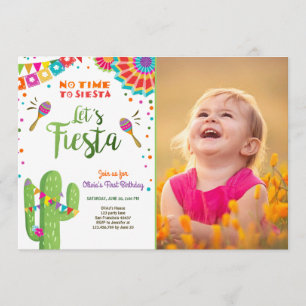 Invitation Fiesta Mexique Anniversaire Cactus