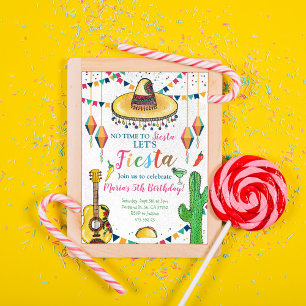 Invitation Fiesta Pas le temps de Siesta mexicaine Anniversai