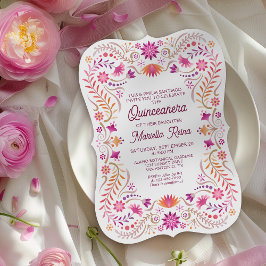 Invitation Fiesta Pink Quinceanera