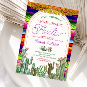 Invitation Fiesta pour le 50e anniversaire de mariage de Cact