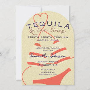 Invitation Fiesta Siesta Tequila Tan Lines Bachelorette Club