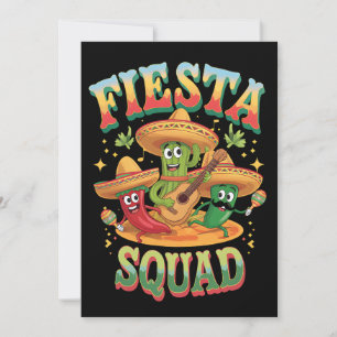 Invitation Fiesta Squad Funny Cinco De Mayo Parti Mexicain