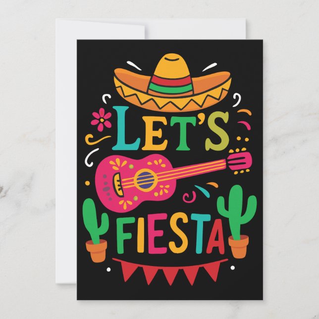 Invitation Fiesta - Style Fête Mexicaine (Devant)