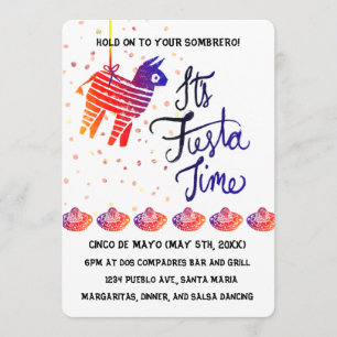 Invitation Fiesta Time Cinco De Mayo