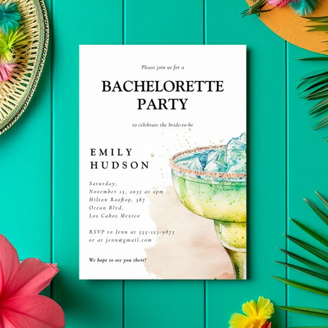 Invitation Fiesta Watercolor Bachelorette (Créateur téléchargé)
