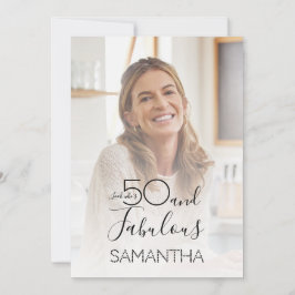 Invitation Fifty and Fabulous Photo 50th Birthday Party