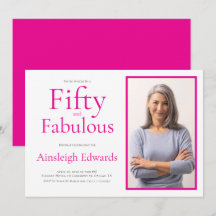 Fifty and Fabulous Pink 50th Birthday Party