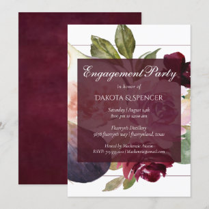 Invitation Figues florissantes   Fiançailles de fleurs de fru