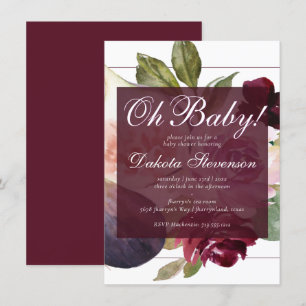 Invitation Figues florissantes   Fruit rustique Moody Blossom