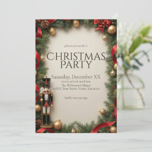 Invitation Figure de casse-noisette et fête de Noël de guirla