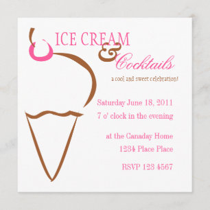 Invitation Files d'attente pour glace