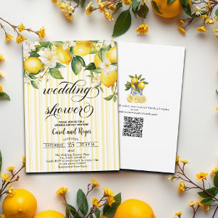 Invitation Filiale de citron Wedding shower d'été méditerrané
