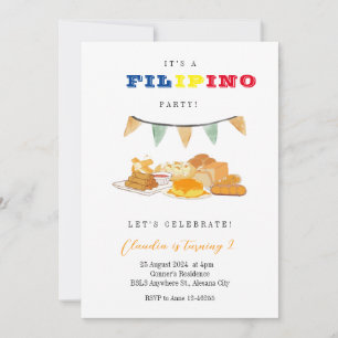 Invitation Filipino Party Filipino Dîner d'anniver