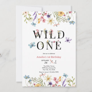 Invitation Fille 1er anniversaire | Un sauvage
