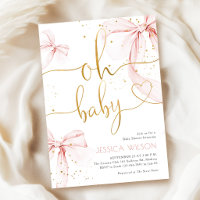 Fille au Ruban Rose Oh Baby Shower